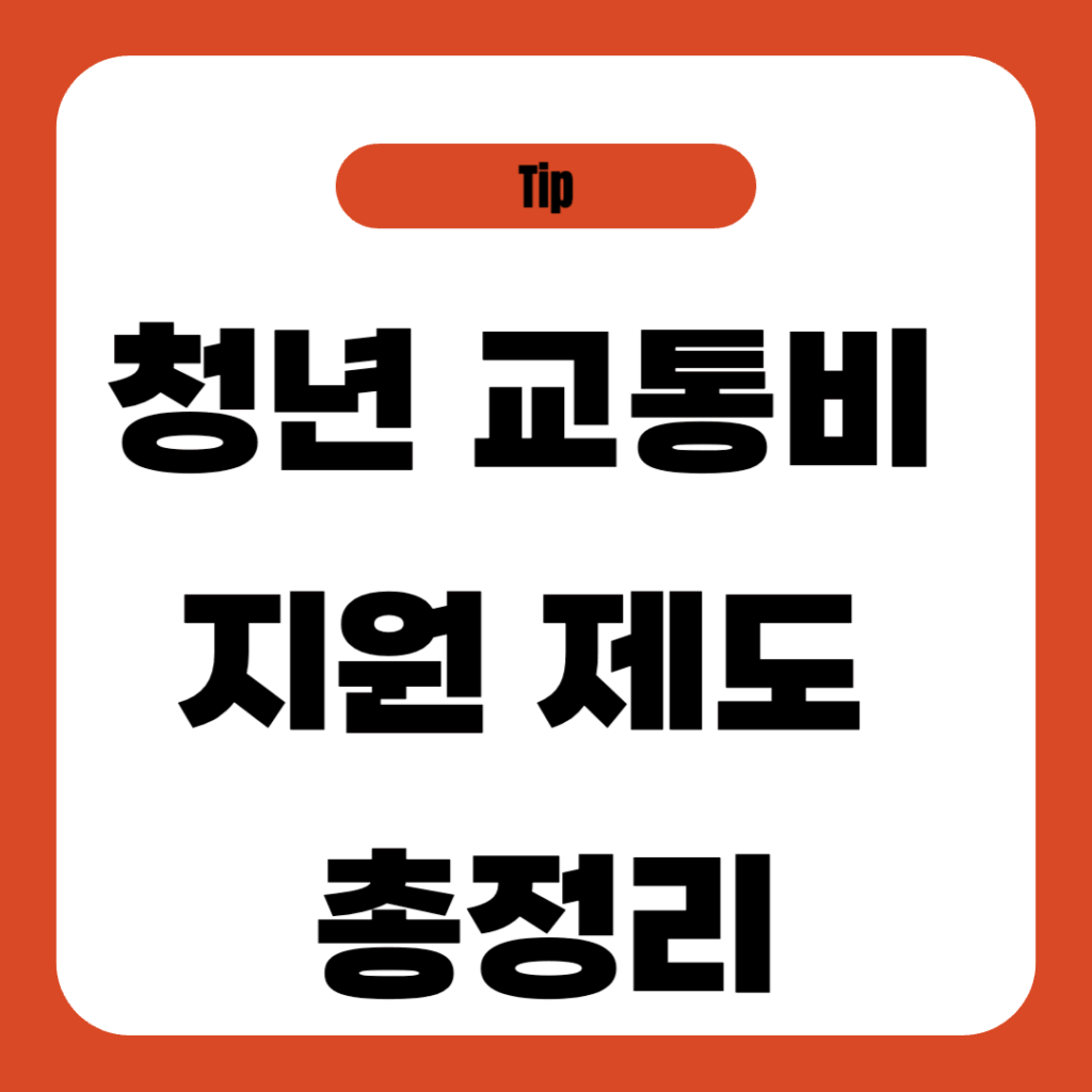 청년 교통비 지원제도 총정리