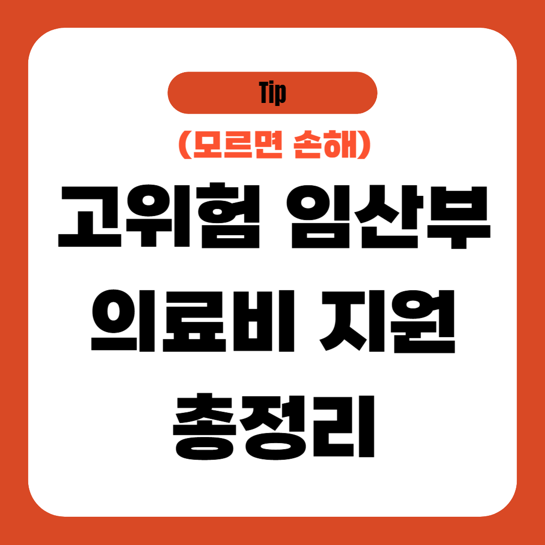 고위험 임산부 의료비 지원 총정리