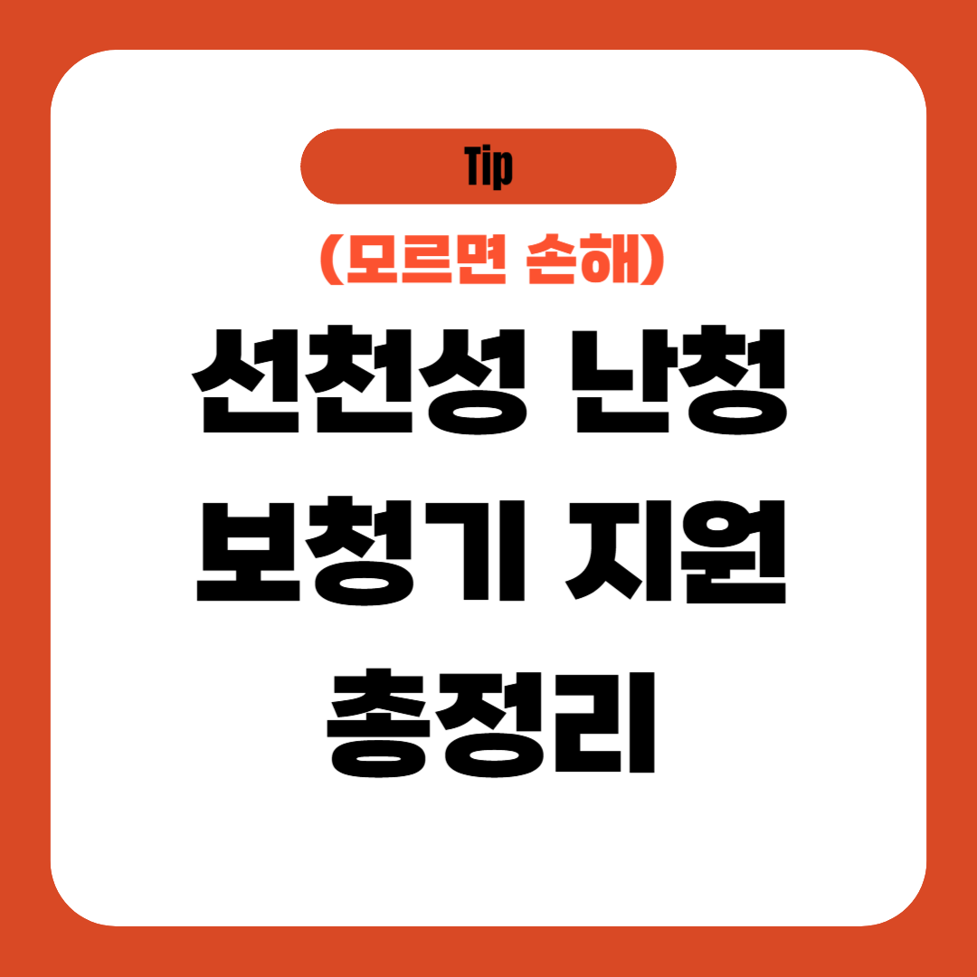 선천성 난청 보청기 지원 총정리